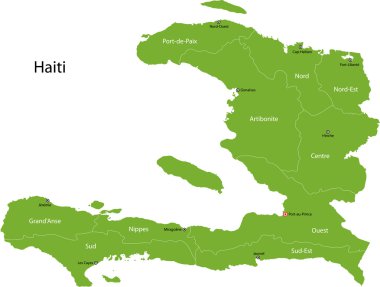 Haiti map clipart