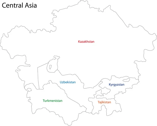 Orta Asya — Stok Vektör