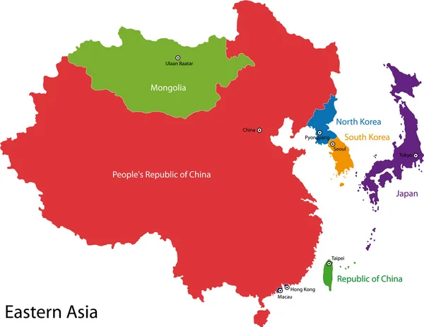 Doğu Asya — Stok Vektör