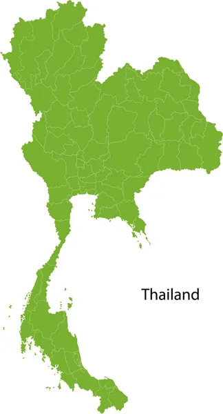Mapa da Tailândia — Vetor de Stock