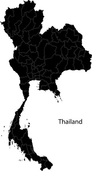 Thajská mapa — Stockový vektor