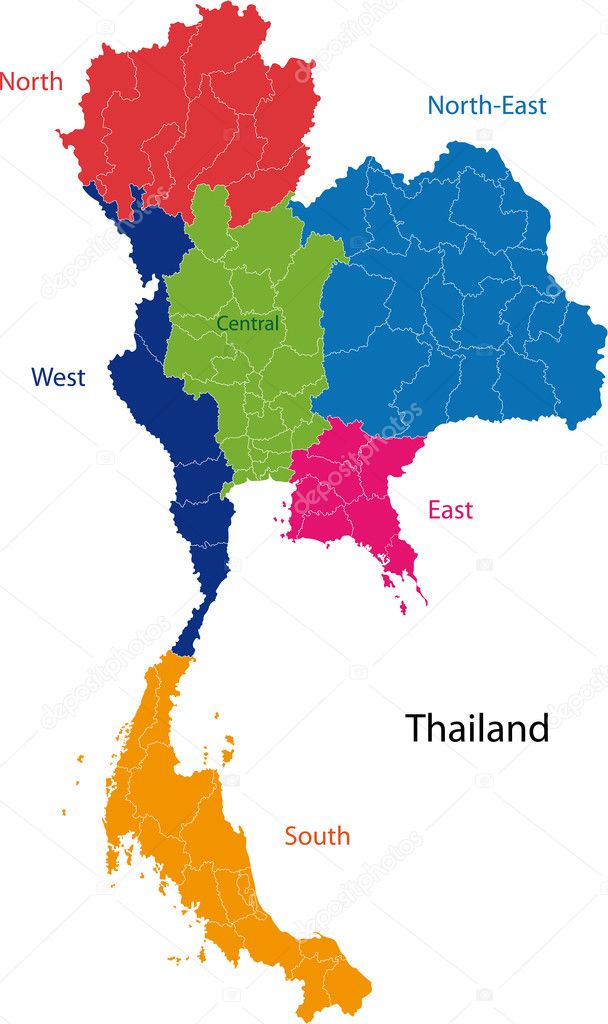 Map of Kingdom of Thailand