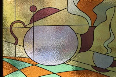 kahve evin içinde cam bölme