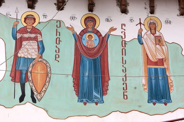 Православная икона на стене — стоковое фото