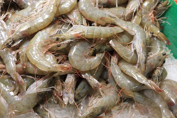 市场上原料虾 — 图库照片