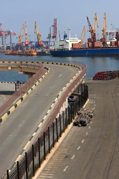 Estrada para o porto de Odessa — Fotografia de Stock