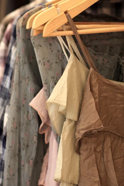 Summer dresses in a store — Stock Photo, Image