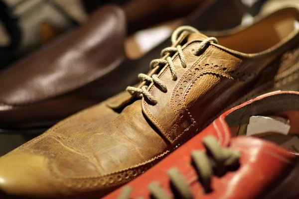 Buty skórzane brązowe — Zdjęcie stockowe