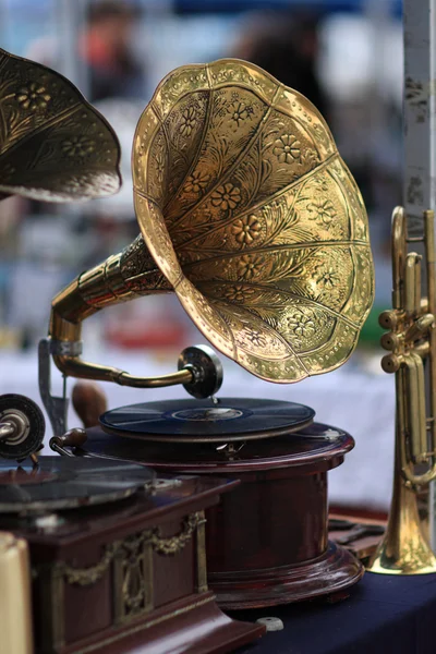 Gramophone as antiques — Stock Photo, Image