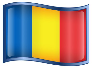 Chadian Flag icon. clipart
