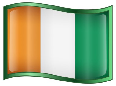 Ivory Coast flag icon. clipart