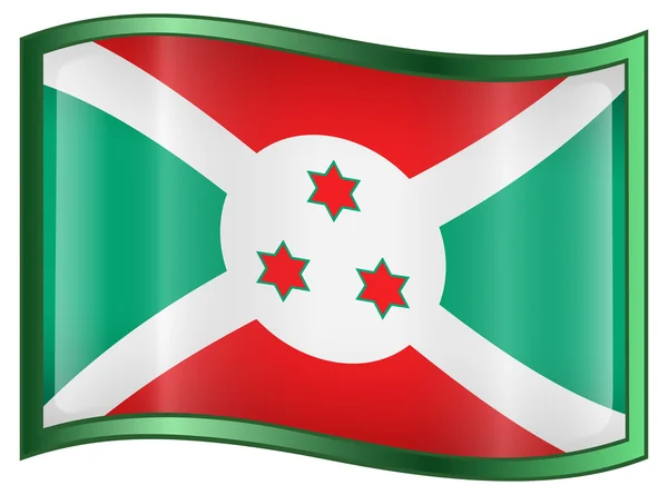 Burundi icône du drapeau . — Image vectorielle