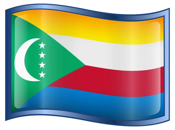 Comore-szigeteki zászló ikonra. — Stock Vector