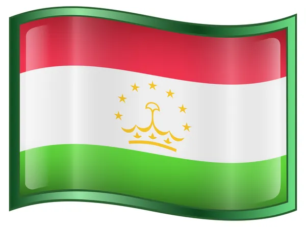 Het pictogram van de vlag van Tadzjikistan. — Stockvector