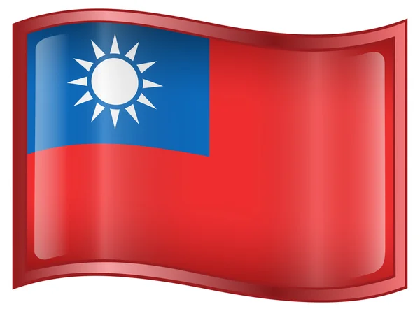 Het pictogram van de vlag van Taiwan. — Stockvector