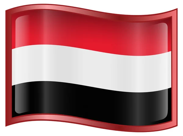 Jemenitische vlag, pictogram. — Stockvector