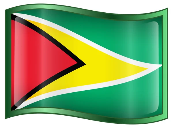 Ícone de bandeira da Guiana . — Vetor de Stock