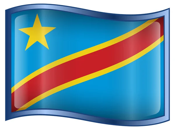 Kongo bayrak simgesi. — Stok Vektör
