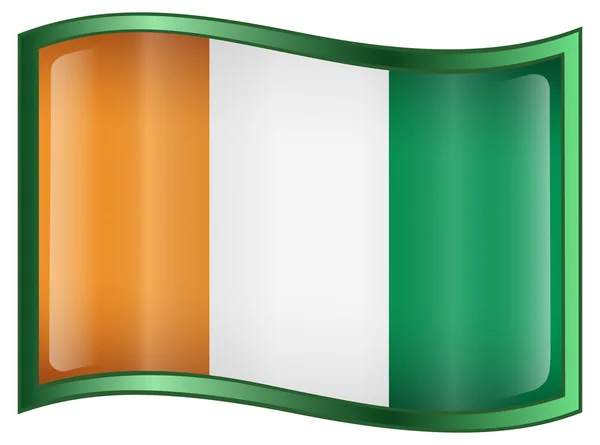Icona bandiera Costa d'Avorio . — Vettoriale Stock