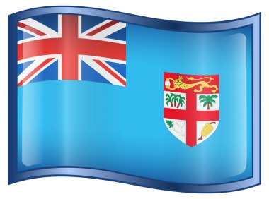 Fiji flag icon. clipart