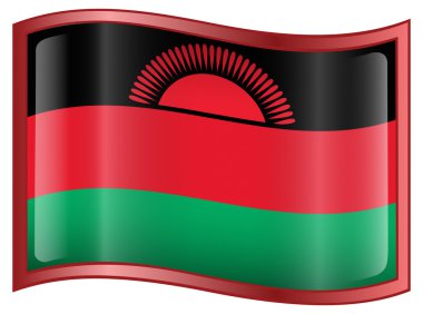 Malawi Flag icon. clipart