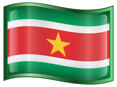 Suriname flag icon. clipart