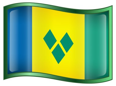 Saint Vincent flag icon. clipart