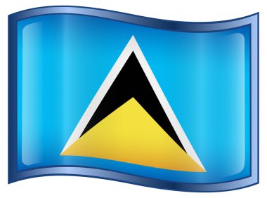Saint Lucia flag icon. clipart