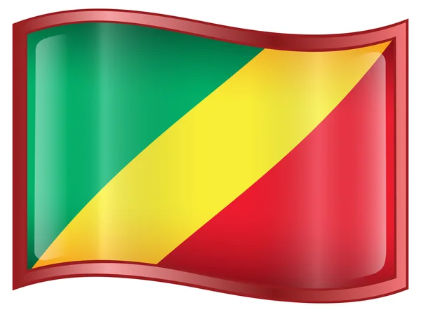 Republika Konga ikonę flagi. — Wektor stockowy