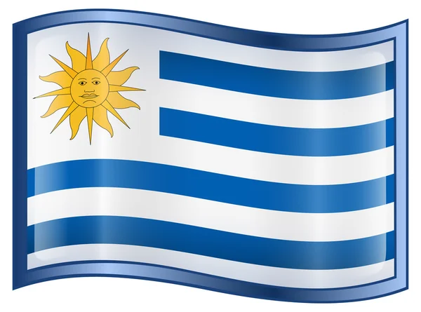 Icono de bandera uruguaya . — Vector de stock