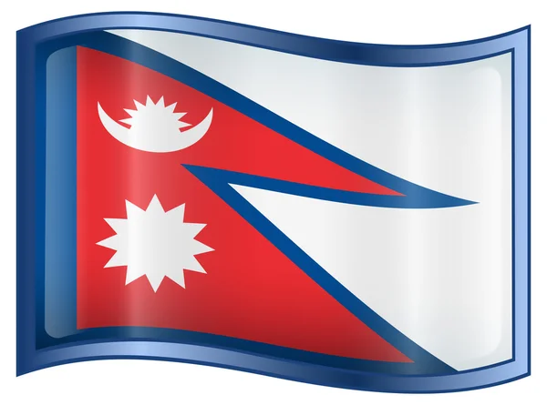 Het pictogram van de vlag van Nepal. — Stockvector