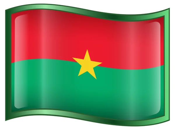 Burkina Faso flag icon. — Stock Vector