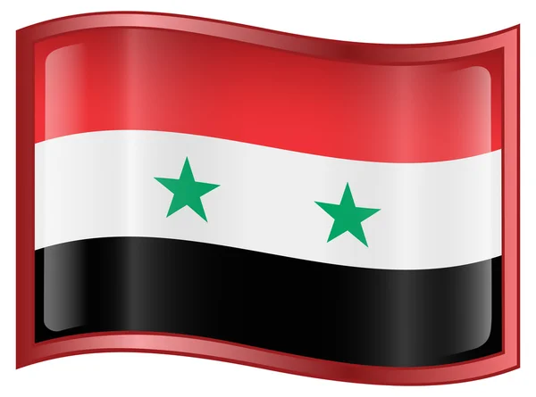 Ícone de bandeira síria . — Vetor de Stock