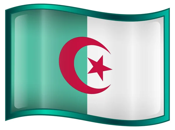 Icône drapeau Algérie . — Image vectorielle