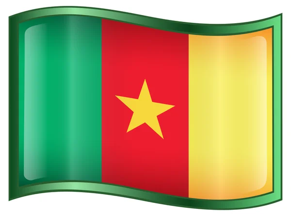 Иконка флага Камеруна . — стоковый вектор