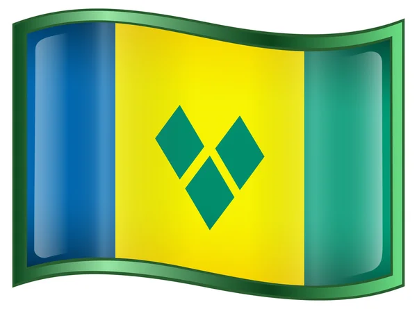Icono de bandera de San Vicente . — Archivo Imágenes Vectoriales