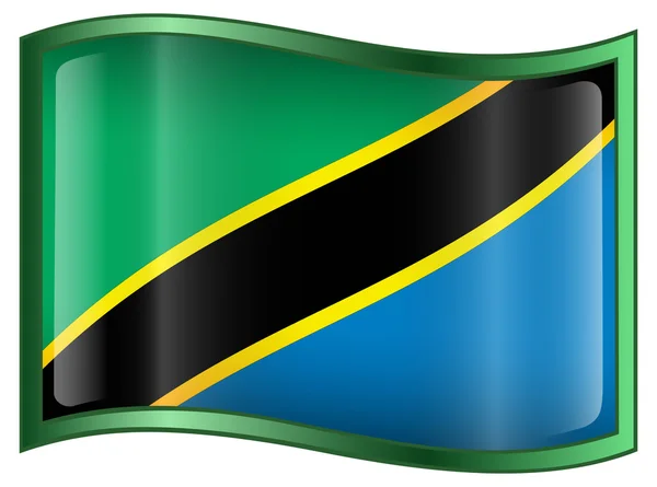 Ícone da bandeira tanzânia . — Vetor de Stock
