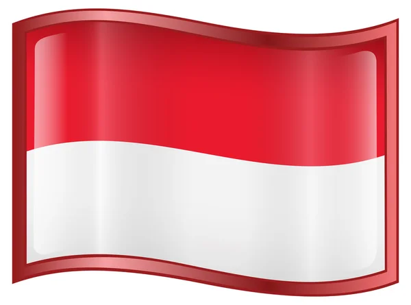 Icono de bandera de Mónaco . — Vector de stock