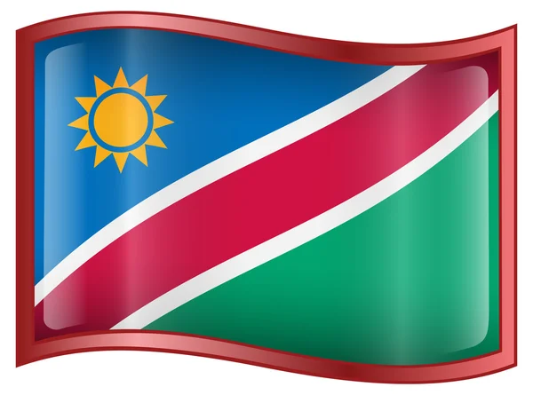 Het pictogram van de vlag van Namibië. — Stockvector