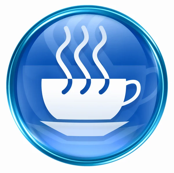 Ícone xícara de café azul . — Fotografia de Stock