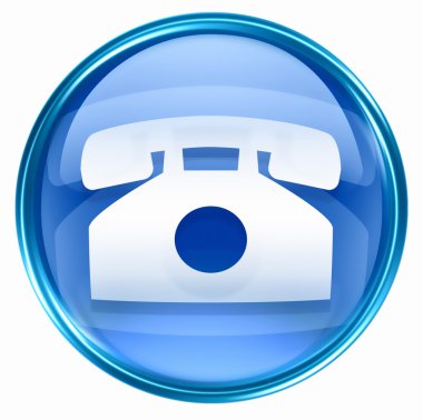Phone icon blue. clipart