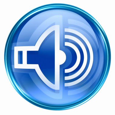 Speaker icon blue. clipart