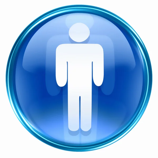 Männer-Symbol blau. — Stockfoto