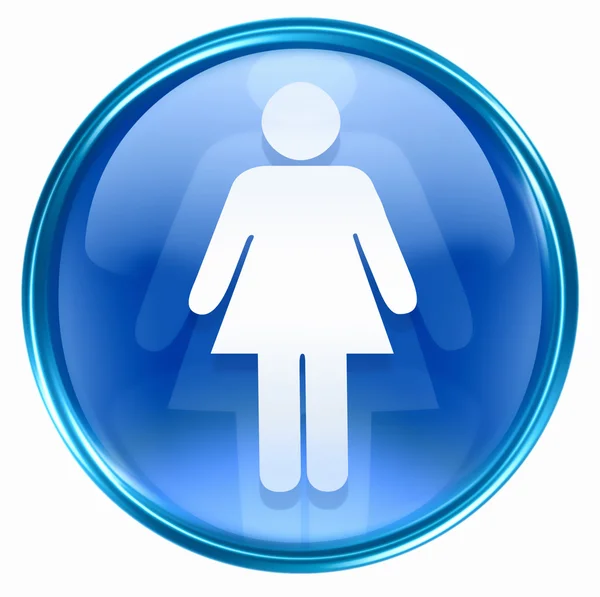 Woman icon blue. — Stock Photo, Image