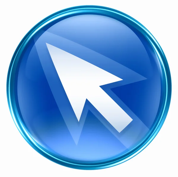Modrá ikona šipky. — Stock fotografie