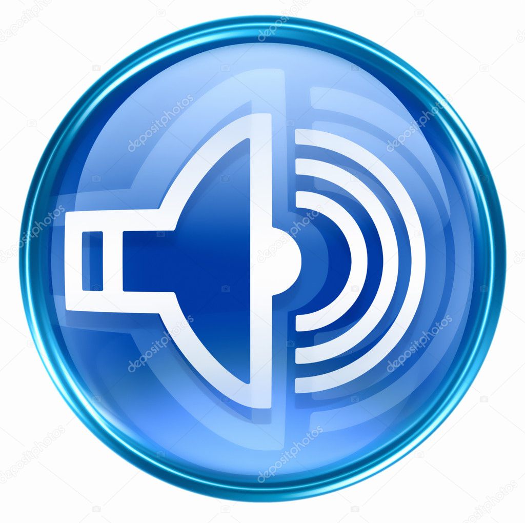 Speaker icon blue.