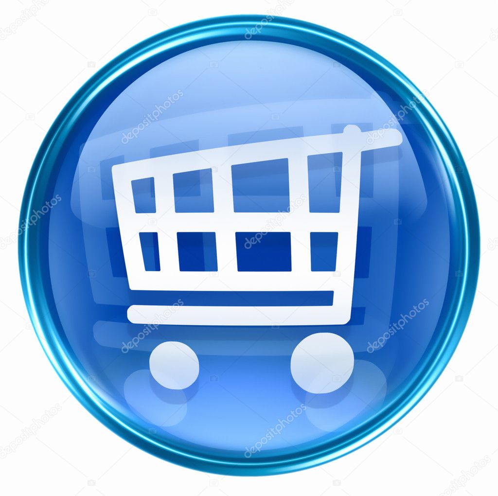 Shopping cart icon blue.