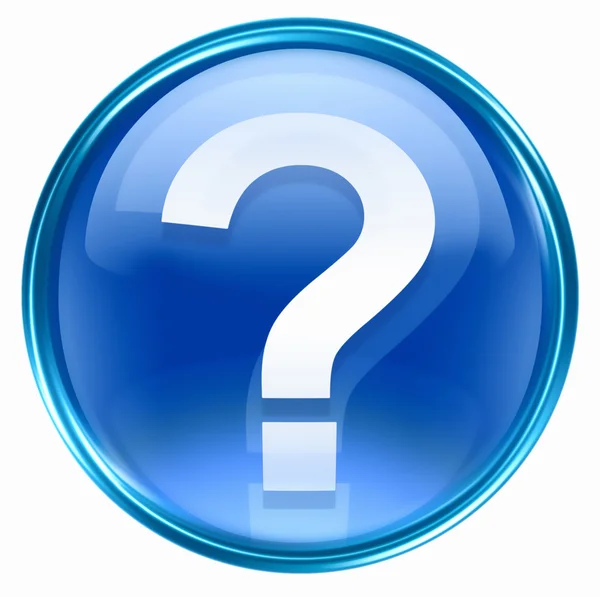Otázka ikonu symbolu modré. — Stock fotografie