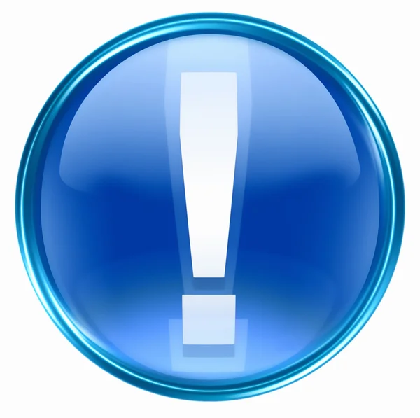 Exclamation symbol icon blue. — Stock Photo, Image