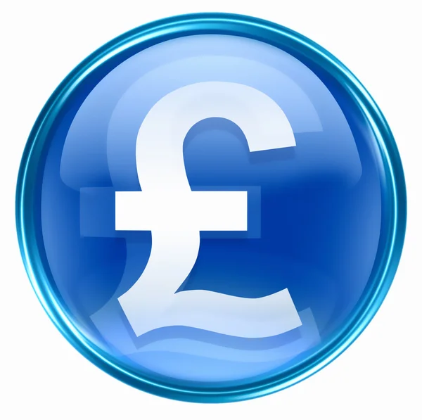 Pfund-Symbol blau. — Stockfoto